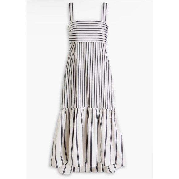 Theory striped tie back asymmetrical dress NEW - Picture 1 of 14
